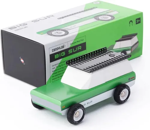 Candylab Toys - Colección Americana - Big Sur Green - Juguete de coche de madera hecho a mano de primera calidad