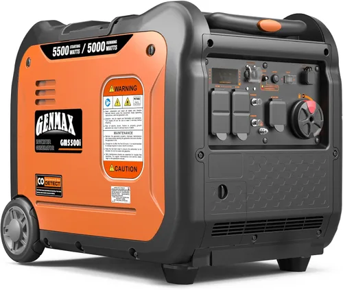 Miniatura 9 de GENMAX Generador portátil, motor de gas ultra silencioso de 1200 W, cumple con la EPA, función de modo ecológico, ultraligero para uso doméstico