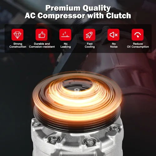 Miniatura 4 de cciyu Bomba de compresor de CA para VW J-etta para GTI CC para Passat 1.8L 2.0L 2006-2015 reemplaza al compresor de CA para automóvil
