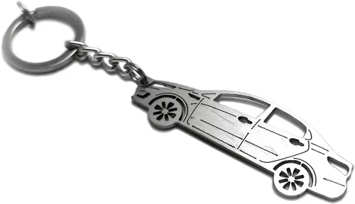 AWA Keychain With Ring For KIA Rio III 4D Steel Key Pendant Chain Automobile Gift Car Design Accessories Laser Cut Home Key