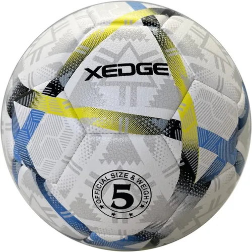 Miniatura 7 de XEDGE Balón de fútbol de tamaño oficial, pelota de entrenamiento de tamaño 5 para niñas, niños, jóvenes, adolescentes, adultos, cosida a máquina