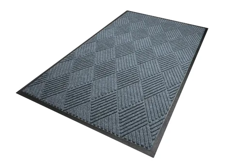 Miniatura 4 de Tapete antideslizante Andersen, fibra de polipropileno diamante clásico, para suelo interior o exterior. Caucho SBR, 3/8 in de grosor., Bluestone, 1