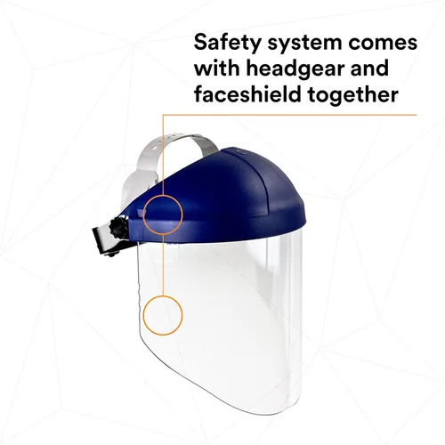 Miniatura 4 de 3M H8A Combinación de Arnés de Cabeza con Trinquete y Visera Protector Facial Transparente, Sistema Completo de Seguridad de Arnés de Cabeza