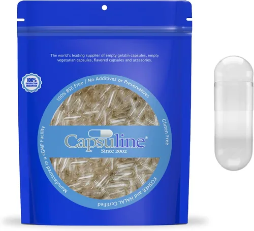 Miniatura 8 de Capsuline Tamaño 0 – Cápsulas de gelatina vacías de color blanco – 1000 unidades – Cápsulas vacías de gel – Relleno de cápsula de píldora bovina