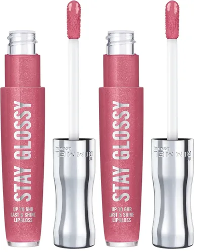 Miniatura 56 de Rimmel Stay Glossy Brillo de labios - Fórmula ligera y no pegajosa para color y brillo de labios - 130 Blushing Belgraves,.18oz Belgraves sonrojados