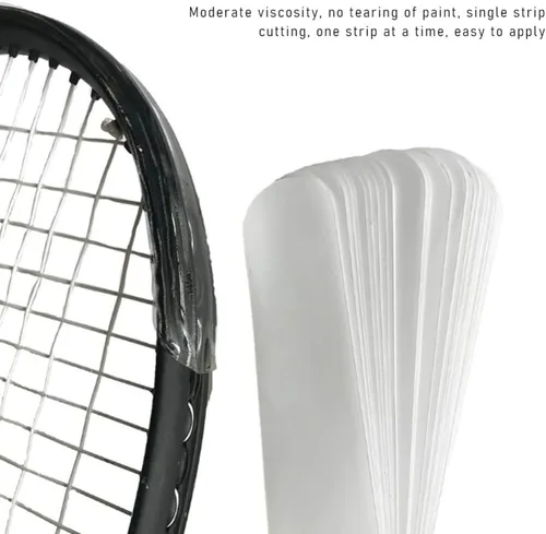 Miniatura 6 de Protectores de cabeza de raqueta de tenis transparentes para raquetas de tenis, cinta adhesiva para cabeza de raqueta de tenis, protección