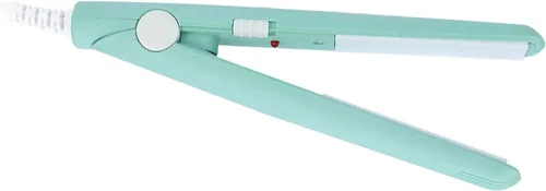 Miniatura 5 de Mini plancha de pelo 2 en 1 recto y rizado Plancha de cerámica turmalina placa 100-240V 20W US Plug (verde)