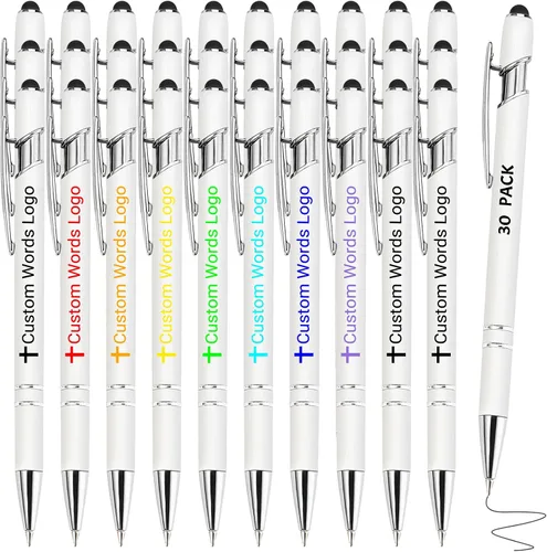 Miniatura 19 de Bolígrafo personalizado con nombre, bolígrafo personalizado, logotipo, tinta negra suave, regalo personalizado para mujeres, hombres, negocios