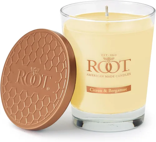 Miniatura 16 de Root Candles Velas perfumadas de cera de abeja Veriglass Premium, hechas a mano, mezcla de cera de abeja en panal, tamaño grande, vainilla francesa