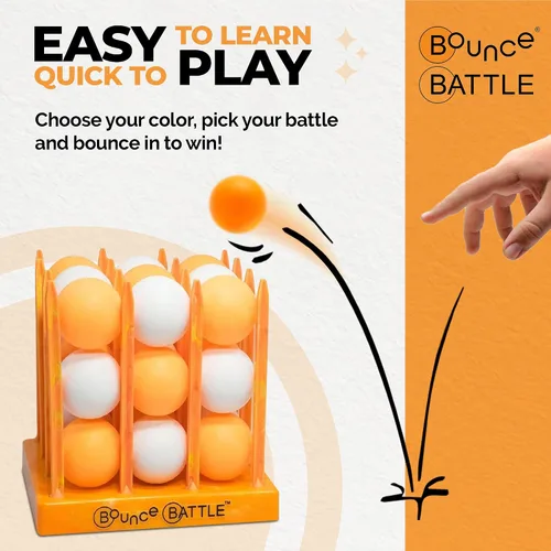 Miniatura 5 de Juego de mesa Bounce Battle™ Set – Edición Marmolada – Juego rápido en familia y para fiestas para niños, adolescentes y adultos – Estrategia