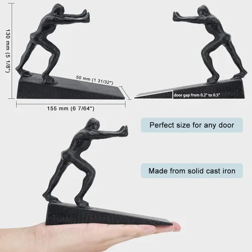 Miniatura 2 de Earl Diamond Topes de puerta de alta resistencia de hierro fundido lindos y fuertes con estatua de animal adorable en metal Detenidos de puerta