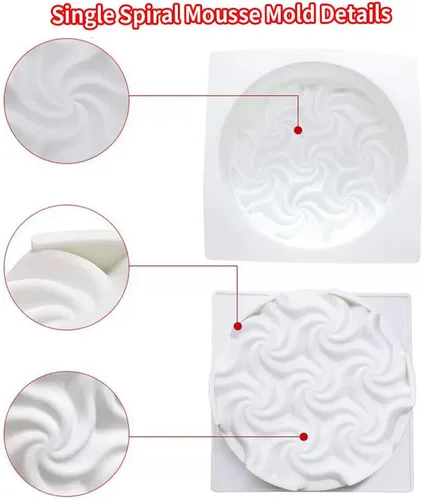Miniatura 3 de Molde de silicona para pastel de mousse francés de una sola flor 3D de 6 pulgadas, molde de silicona para tartas, crisantemo, girasol, dona, barra