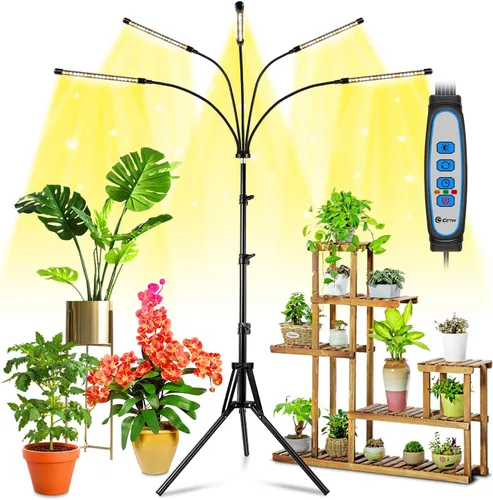 Miniatura 9 de Wolezek Luces de cultivo para plantas de interior, 100 luces LED de espectro completo para plantas de interior con soporte ajustable, lámpara