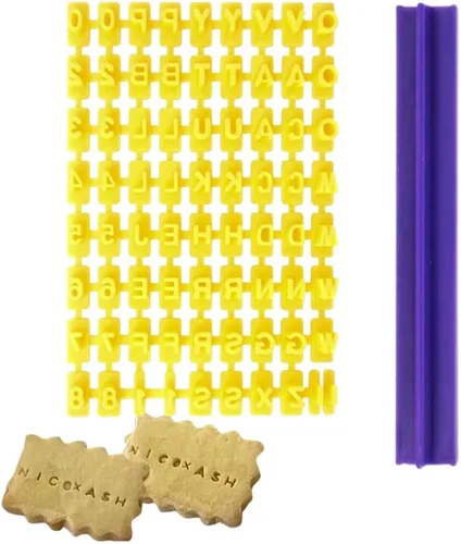 Miniatura 7 de Sellos de letras de arcilla para cerámica, sellos pequeños de plástico del alfabeto para arcilla, también se utiliza como sellos de galletas