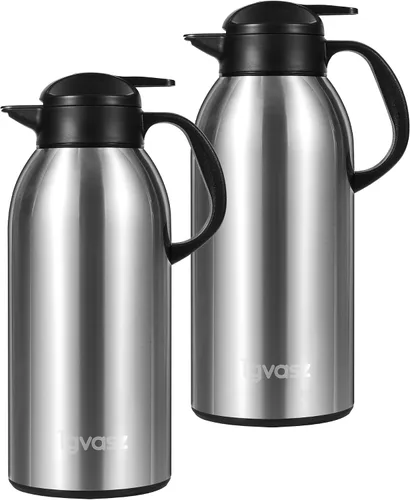 Miniatura 19 de Garrafas de 34 onzas para líquidos calientes, acero inoxidable aislado al vacío jarras de café térmicas para mantener caliente, dispensador de café