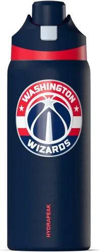 Miniatura 35 de Hydrapeak Botella de agua aislada con licencia oficial de la NBA Phoenix Suns Oasis de 32 onzas con tapa de botón y asa integrada, botella deportiva