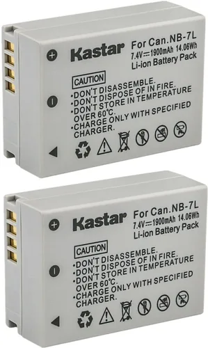 Miniatura 5 de Kastar Paquete de 1 batería de repuesto NB-7L para Canon PowerShot G10, PowerShot G10 es, PowerShot G10IS, PowerShot G11, PowerShot G12, PowerShot