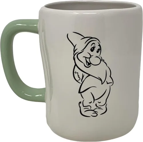 Miniatura 2 de Rae Dunn Tazas de café/té temáticas blancas como la nieve de cerámica (tímido)