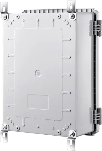Miniatura 6 de Gratury Caja de conexiones, carcasa de plástico impermeable IP67 para proyectos eléctricos, cubierta gris con bisagras, incluye placa de montaje