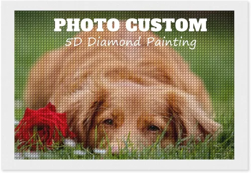 Miniatura 15 de Oznufi Kits de pintura de cuentas personalizadas para adultos, taladro completo, cuentas de fotos 5D personalizadas, imagen personalizada, regalos