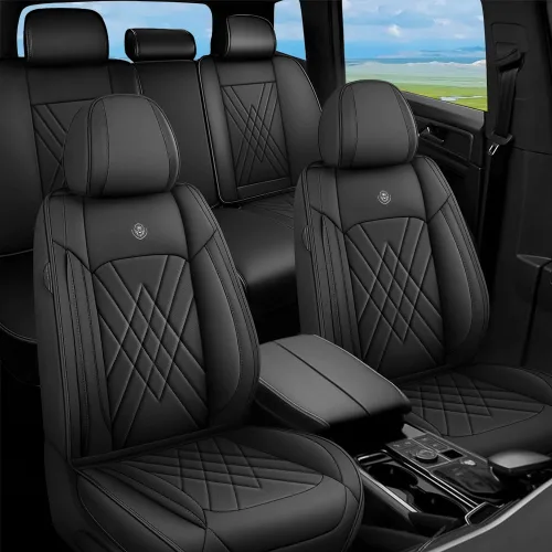 Miniatura 26 de Fundas de Asientos Compatibles con Toyota Corolla 2015-2026 Funda de Asiento de Automóvil de Cuero, Elegante Impermeable Transpirable Fácil