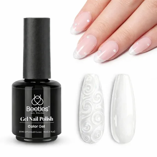 Miniatura 77 de Beetles - Esmalte de uñas de gel verde luminoso que brilla en la oscuridad, esmalte de uñas de gel que se absorbe con lámpara LED UV, arte de uñas