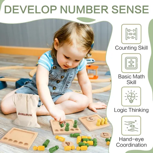 Miniatura 5 de DINORUN Juguetes educativos para niños de 3, 4 y 5 años, regalos - aprendizaje preescolar matemáticas y números para niños de 3 a 6 años