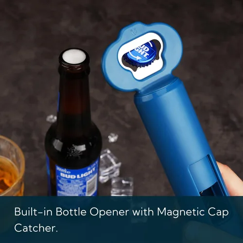 Miniatura 4 de KITCHENDAO Sacacorchos 3 en 1 para abrebotellas de vino con cortador de papel de aluminio, abridor de botellas de cerveza integrado con captador