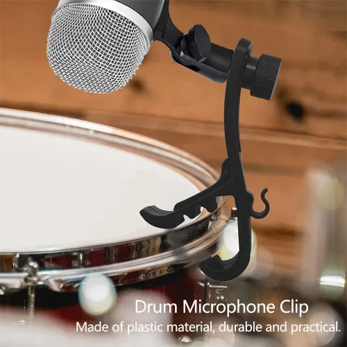 Miniatura 4 de Watris Veiyi - Clips para micrófono de tambor - 4 piezas, abrazaderas de montaje a prueba de golpes