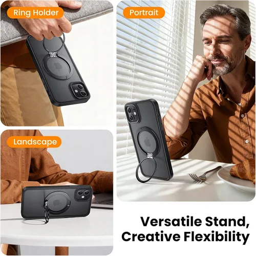 Miniatura 2 de Funda para iPhone 11, funda magnética con función atril [protección de grado militar] y [compatible con MagSafe], funda protectora delgada
