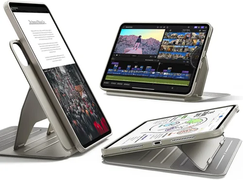 Miniatura 11 de ESR Funda para iPad Pro de 11 pulgadas (M5/M4) 2025/2024, funda magnética extraíble con carga y almacenamiento de lápiz, soporte ajustable