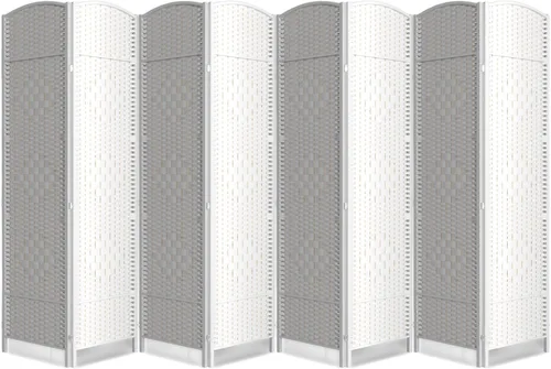 Miniatura 17 de Divisor de habitación de 4 paneles, pantalla de privacidad plegable de 6 pies, divisor de pared de panel plegable extra ancho con divisor de pared