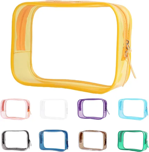 Miniatura 9 de Bolsa de aseo transparente pequeña Buminee, bolsa de viaje aprobada por la TSA, bolsas de viaje para artículos de tocador, bolsa de cosméticos