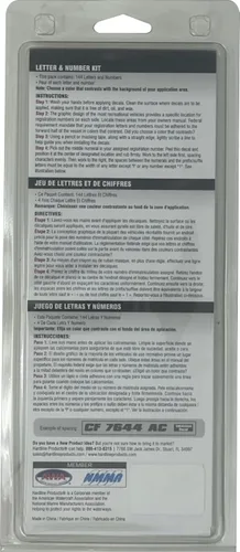 Miniatura 7 de Kit de números para registro de fábrica Hardline Products en color azul y negro, Cromo/Negro