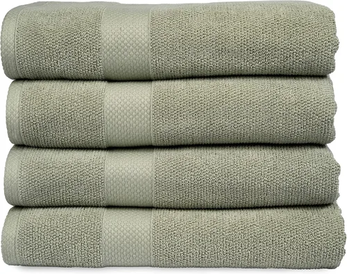 Miniatura 36 de MAURA Juego de toallas de baño de alta calidad, 100 % algodón, de 35 x 70 pulgadas, ultra absorbentes, de secado rápido, suaves, para baño, toallas