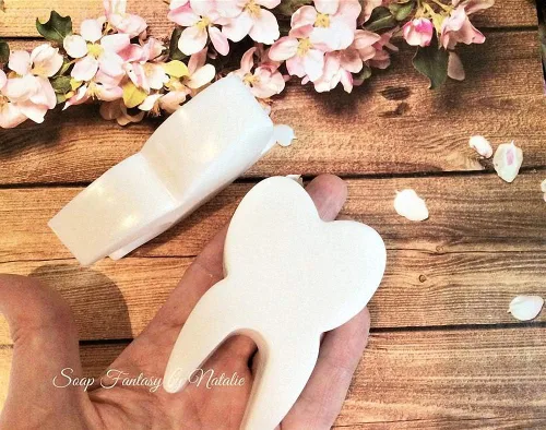 Miniatura 4 de Molde de silicona para dientes, divertida bandeja de cubitos de hielo con forma de dientes, molde de gelatina de postre de caramelo de chocolate