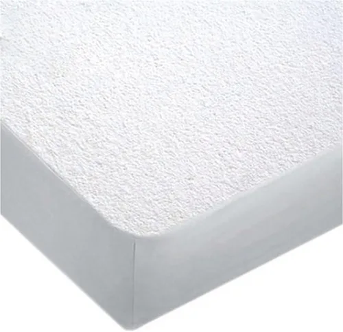 Miniatura 4 de Protector de colchón impermeable de rizo antialérgenos, blanco, individual