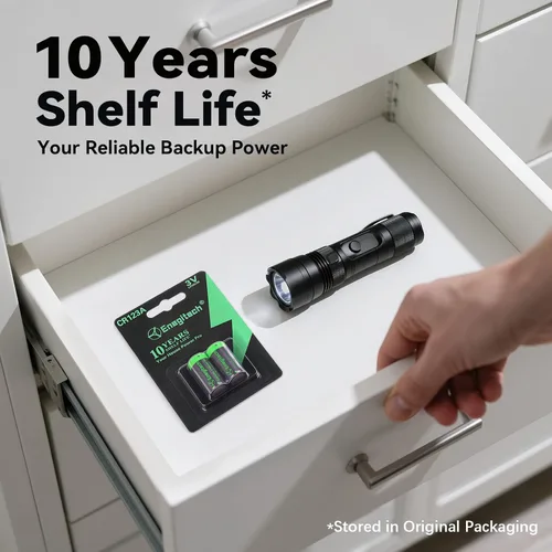 Miniatura 3 de Enegitech CR123A Batería de Litio de 3V, Batería de Litio 123 de 3 Voltios, para Sensor de Seguridad del Hogar Sensor de Movimiento Cerradura