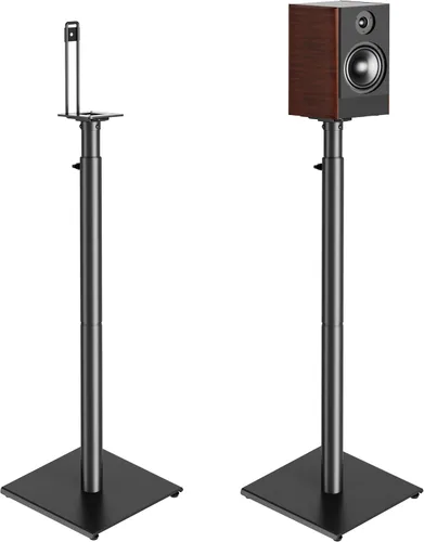Miniatura 10 de USX MOUNT Soportes universales para altavoces, altura ajustable que se extienden de 30.0 a 39.1 pulgadas para altavoces satelitales y altavoces