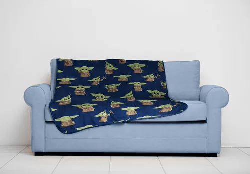 Miniatura 6 de Jay Franco Manta de felpa de Star Wars The Mandalorian, mide 50 x 60 pulgadas, ropa de cama de forro polar súper suave para niños, con Baby Yoda