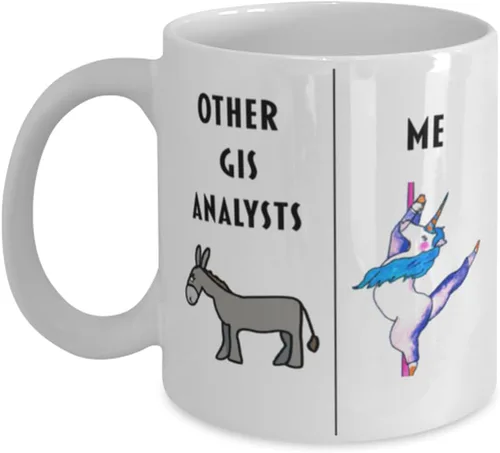Funny GIS Analyst Coffee Mug, Gift for GIS Analyst, Gag Gift for GIS Analyst, Unique Gift for GIS Analyst, Cheap GIS Analyst Gift, Donkey Unicorn Mug