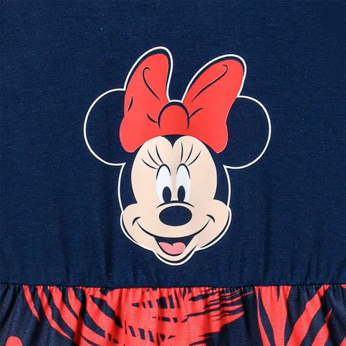 Miniatura 4 de Disney Vestidos de tirantes familiares y camisetas de manga corta de algodón a rayas, conjuntos de Mickey Minnie viaje a juego para regalo