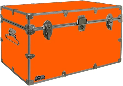 Miniatura 4 de C&N Footlockers - Baúl de almacenamiento XL para graduados - Fabricado en los Estados Unidos - Baúl de acero para dormitorio universitario y Rojo