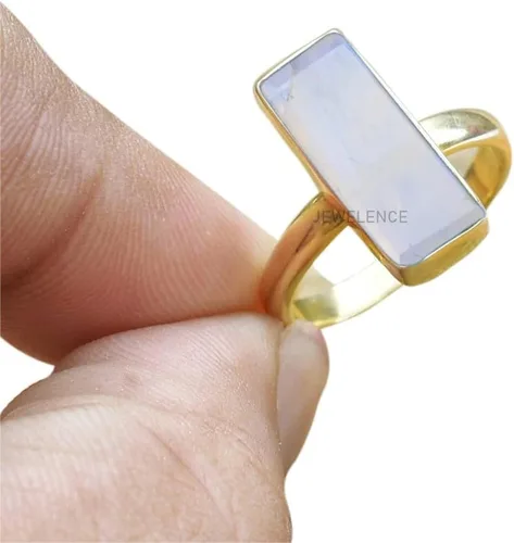 Miniatura 56 de Anillo de plata de ley maciza superpuesta de oro amarillo de 18 quilates para mujer, anillo de compromiso de plata esterlina, juego de bisel