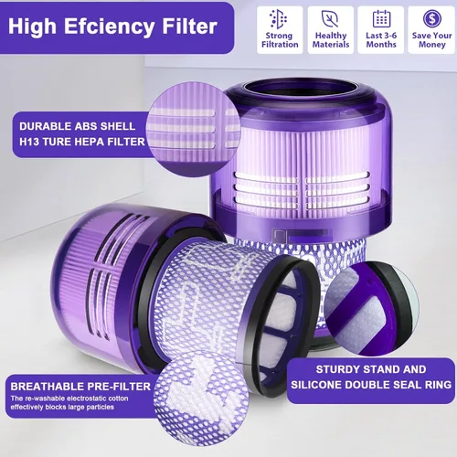 Miniatura 6 de Lemige Paquete de 2 piezas de repuesto para filtro de vacío V9 SV18 para Dyson V9 Motorbar SV18 Digital Slim Aspiradora inalámbrica, para filtro