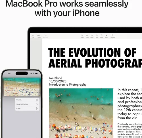 Miniatura 8 de Apple Laptop MacBook Pro 2023 con chip M3 con CPU de 8 núcleos, GPU de 10 núcleos: Construida para Apple Intelligence, pantalla Liquid Retina XDR