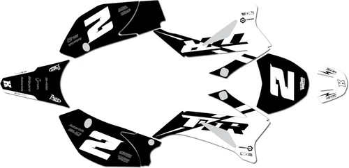 Kit de gráficos para Yamaha TTR110 (2008+) Serie BASE Blanco 21 Mil - Adhesivos para motos de dirt pit, calcomanías de carreras de dirtbike,
