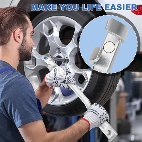 Miniatura 7 de Werhoo Barra de herramientas extensora de llave con imán - Extensión de llave con orificio de 1/2 pulgada, para mecánicos, comerciantes de garaje