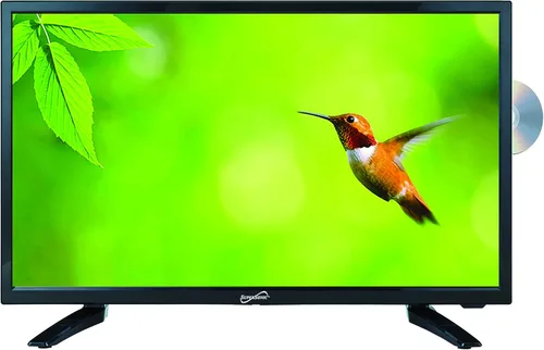 Supersonic SC-1912 LED HDTV de 19 pulgadas con calidad de imagen de 1080p, reproductor de DVD integrado, HDMI, USB, capacidad de monitor de PC y