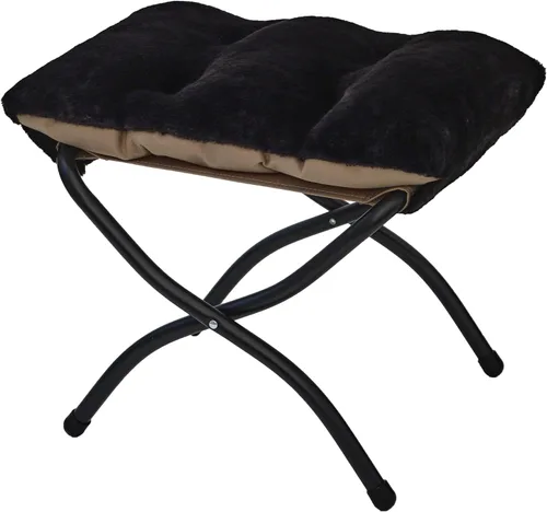 Otomana Plegable de 15"(A), Taburete Reposapiés Plegable, Taburete Pequeño Portátil para el Pie para Sofá, Otomana Reposapiés Plegable Colapsible